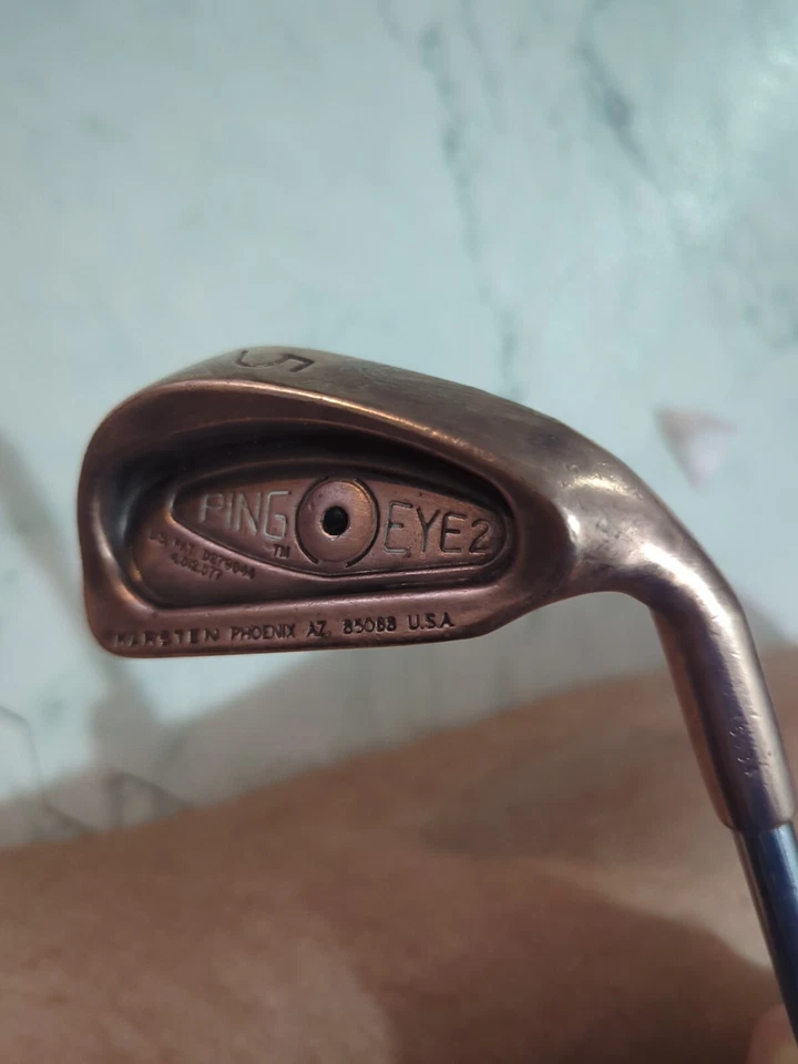 Ping Eye 2 Beryllium Copper Single Iron 5 Iron Steel Stiff Right Black Dot 38.0i - Image 3 of 4