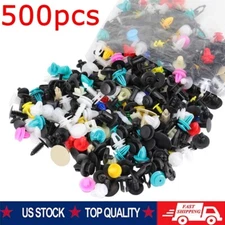 500 PCS Plastic Car Body Push Pin Rivet Mixed Fasteners Trim Molding Clip