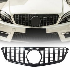 Passt Für Mercedes W204 PANAMERICANA GT Grill Sport Kühlergrill Schwarz 2007-14