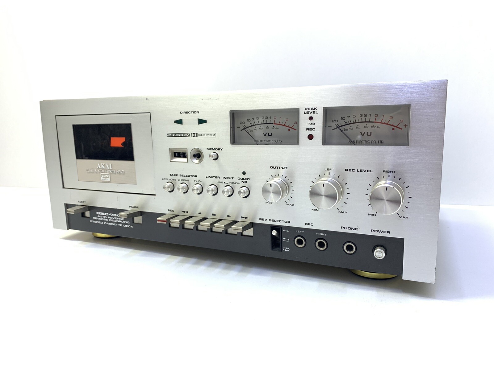 AKAI GXC730D Tape Deck Vintage 1976 Auto Reverse 3 Head Refurbished