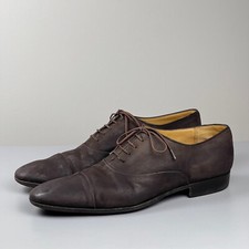 J.M. WESTON Mens Shoes Brown Leather Oxford UK 8.5 D US 9.5 Lace Up Dress