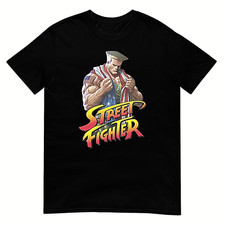 Image of Street Fighter, Guile, Adult New T-Shirt - Massive Logo, American Fighter