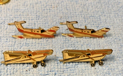 VINTAGE Small  AIRCRAFT Plane LAPEL PIN LOT 1980's
