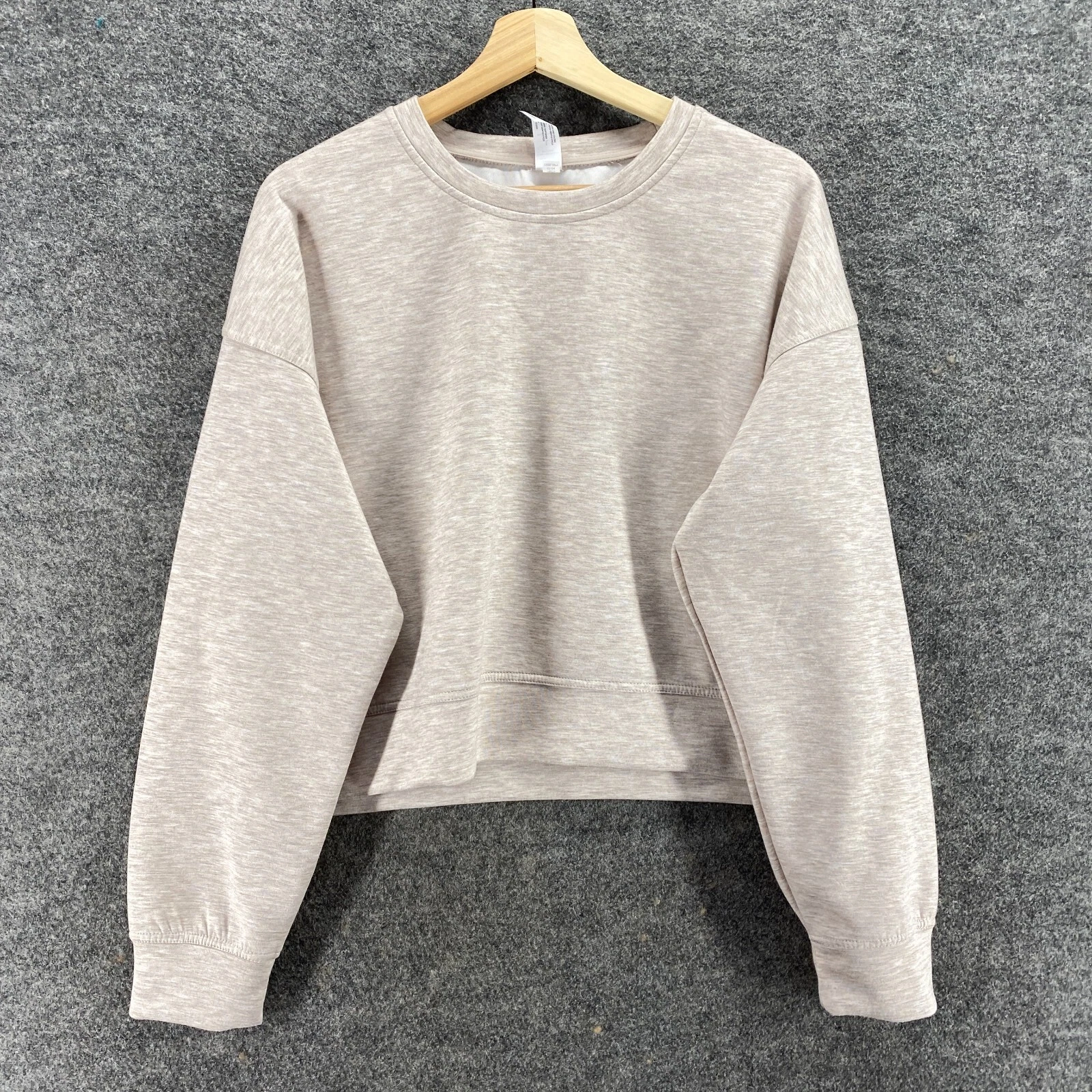 yogalicious crew neck long sleeve pullover sweatshirt