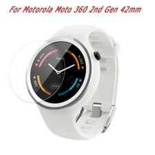 Ultra-Clear Tempered Glass 2x Screen Protector f Motorola Moto 360 2nd Gen 42mm