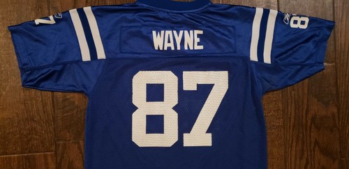 Vintage Indianapolis Colts REGGIE WAYNE jersey youth L NFL on field - Picture 3 of 9