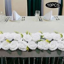 Wedding Dining Table Flower Centerpiece Floral Arrangement 10 Pieces White Roses