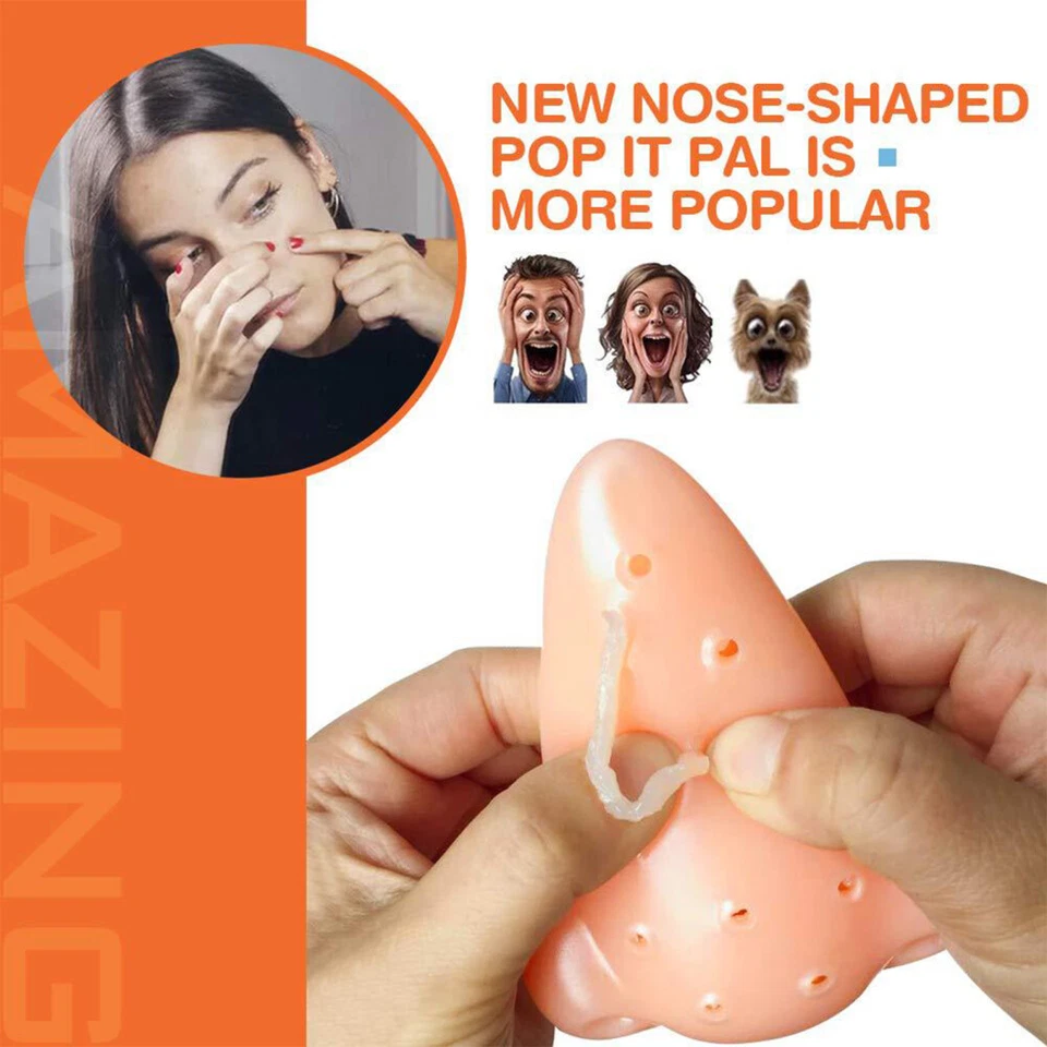 Pimple Popping Toy, Pimple Popper Toy Funny Nose Stress Relief Pimple Popping AU - image 3 of 4