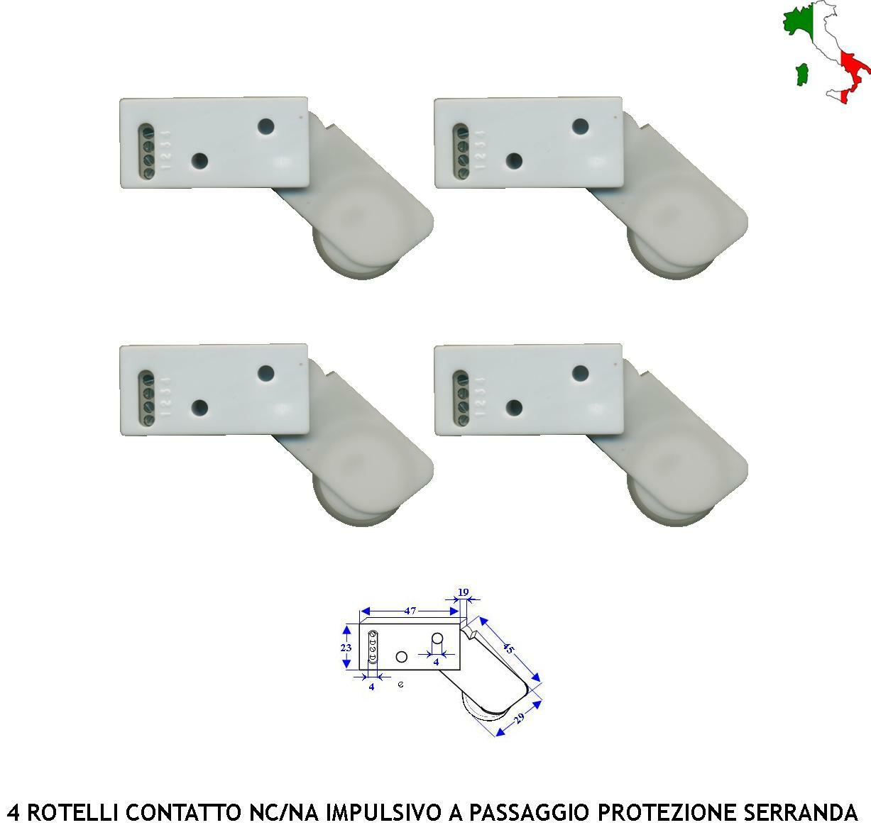 Protezione Tapparelle Rotello 4 Contatti | Allarme Serrande Bianco Antifurto