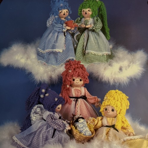 PATTERN Kalico Kastle GINGHAM ANGELS 13" Dolls Standing Kneeling & Clothes 1981