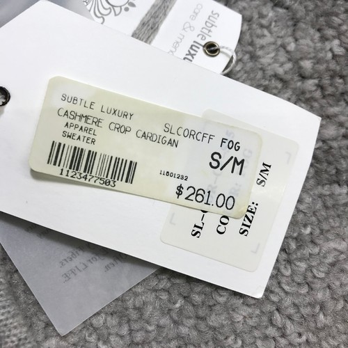 Subtle Luxury Sweater Womens Small 100% Cashmere Open Front Cardigan Wrap - Picture 5 of 12