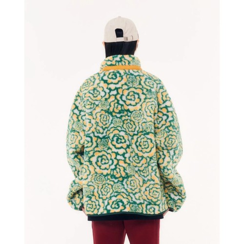 Sundae School x Paulo Pastel Broccoli Sherpa Fleece Zip Up Jacket - Size Medium - Picture 4 of 24