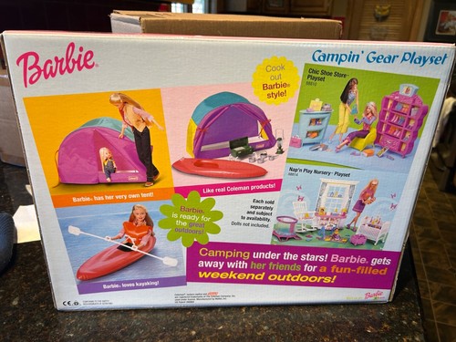 Barbie Campin' Gear Playset Coleman Camping Gear Mattel 2001 #88819 New In Box - Picture 11 of 13
