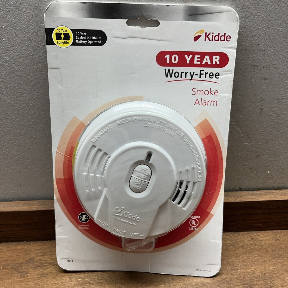 Kidde I9010 Sealed 10-Year Lithium Battery Smoke Alarm – Ionization Sensor, LED Indicators, UL Certified