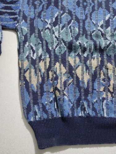 Neiman Marcus 100% Merino Wool Pullover Sweater Crew Neck Size XL Vintage Unique - Picture 11 of 16