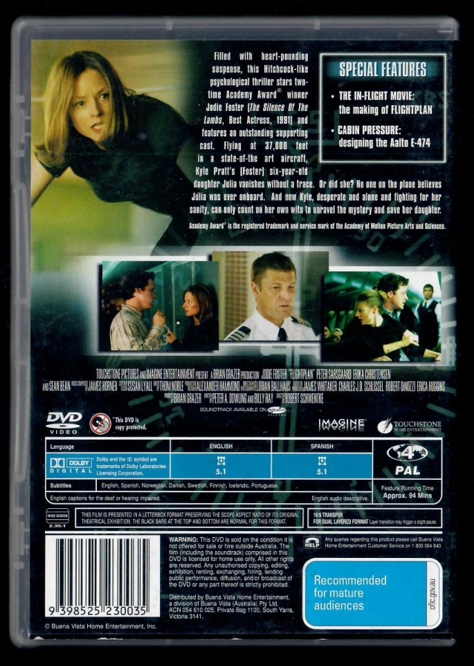 Flightplan (DVD, 2005) for sale online