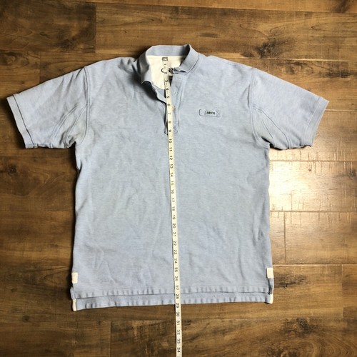 Orvis thick blue short sleeve polo, men's tall large - Picture 8 of 8