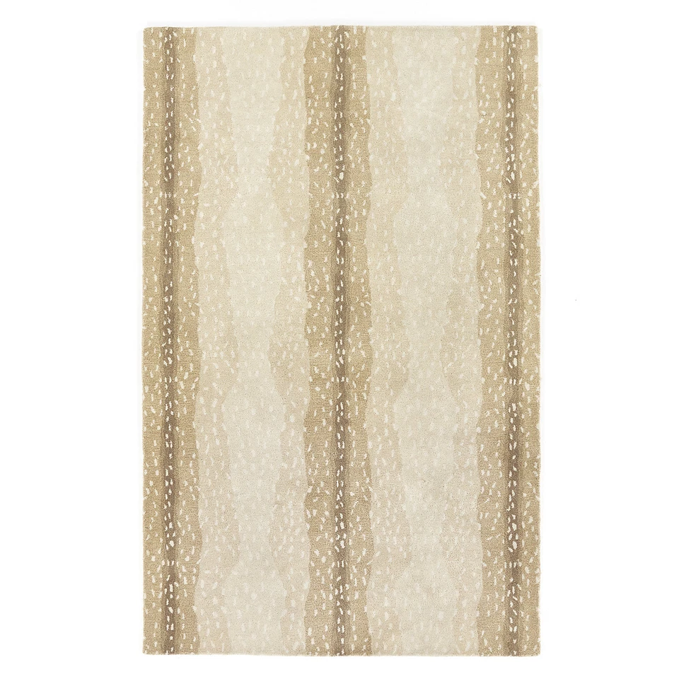 Antelope Natural Wool Tufted Area Rug - Animal Print Modern Design for Home Déco - Image 4 of 4