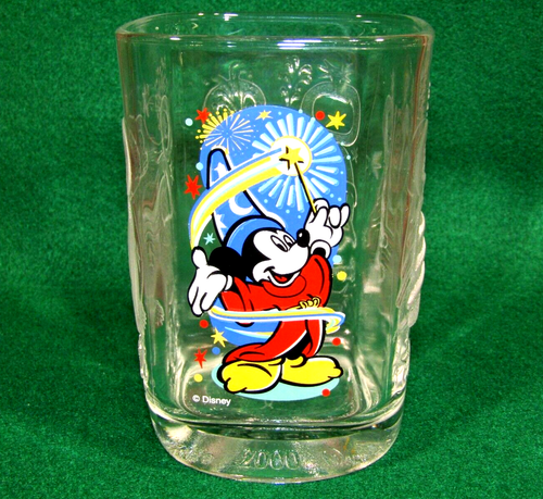2000 Walt Disney World McDonalds Mickey Mouse Celebration quadratische Glas Tasse