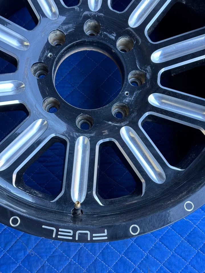 2017-2019 FORD F250 F350 FUEL D620 HARDLINE GLOSS BLACK MILLED RIM WHEEL 20X10 Foto 4 de 4