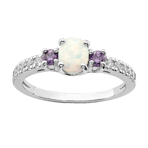 Banda de ópalo piedra Anillos de Moda