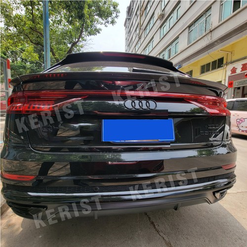 Carbon Fiber Rear Bumper 3pcs Middle Spoiler Fit for Audi Q8 SQ8 RSQ8 2018-up - Picture 7 of 12