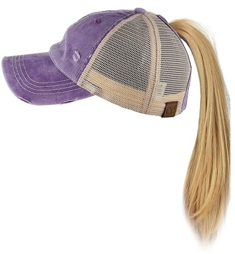 C.C Ponycap Messy High Bun Ponytail Adjustable Mesh Trucker Baseball CC Cap Hat - Imagen 125 de 130