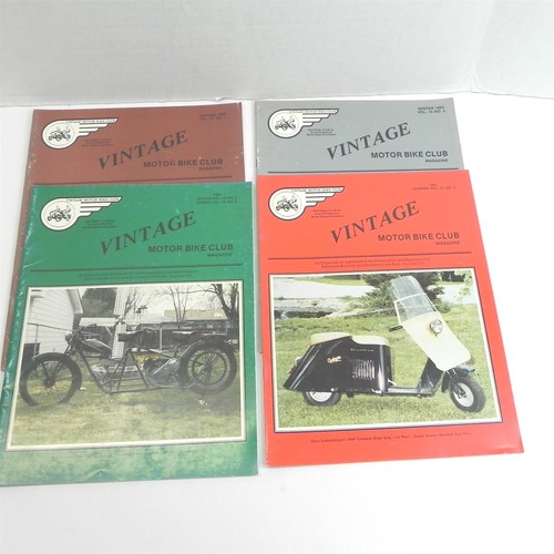 VINTAGE 1985 LOT OF 4 VINTAGE MOTOR BIKE CLUB MAIL OUT NEWSLETTER MOTORCYCLES