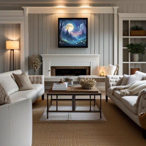 Firefly Moon - A Beautiful Moonlit Cross Stitch Paper Printed Pattern Landscape - Picture 5 of 9