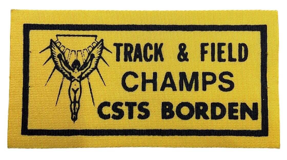 Insignia de parche de cadete del ejército canadiense CSTS Borden Track & Field Champs
