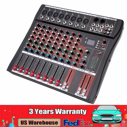 8-Channel USB Bluetooth Audio Mixer with Three-Band Equalizer & Effects - Picture 1 of 24