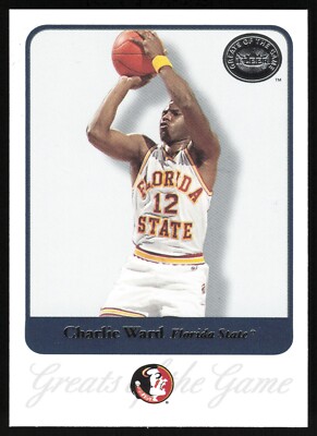 2001 Fleer Greats of the Game Charlie Ward # 12 Florida State Seminoles  (A)