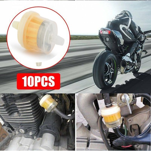 10x 6mm Motorcycle Motorbike Inline Fuel Filter Universal 6mm-7mm Large Pipes - Picture 2 of 7
