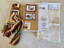 Creative Circle 210 Popcorn and Donuts Vtg UnSealed Crewel Stitch Embroidery Kit
