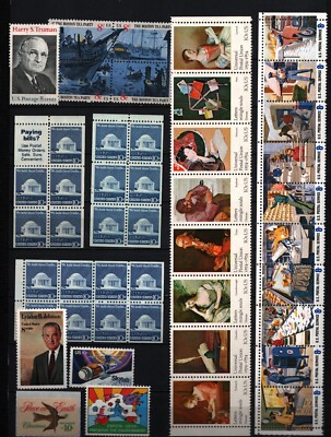 UNITED STATES 1973-1974 SET OF 74 STAMPS & 3 BOOKLET PANES MNH | eBay