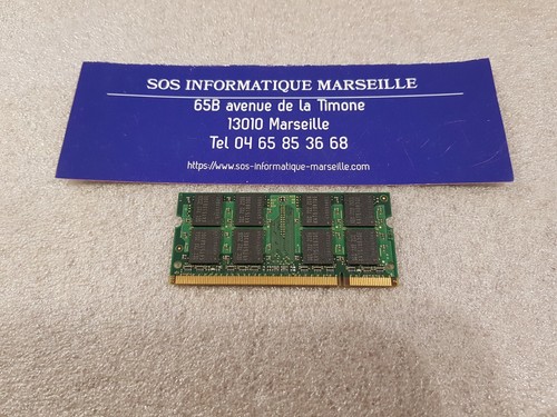 Barrette Mémoire SAMSUNG 1GB 2Rx8 PC2-5300S-555-12-E3 M470T2953EZ3-CE6 Ram 1Go - Picture 3 of 3