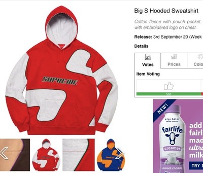 red supreme moletom com capuz box logo