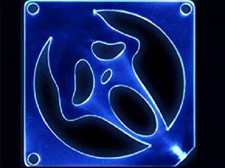 Mutant Mods Acrylic Blue LED-80mm Fan Guard-Scary Ghost