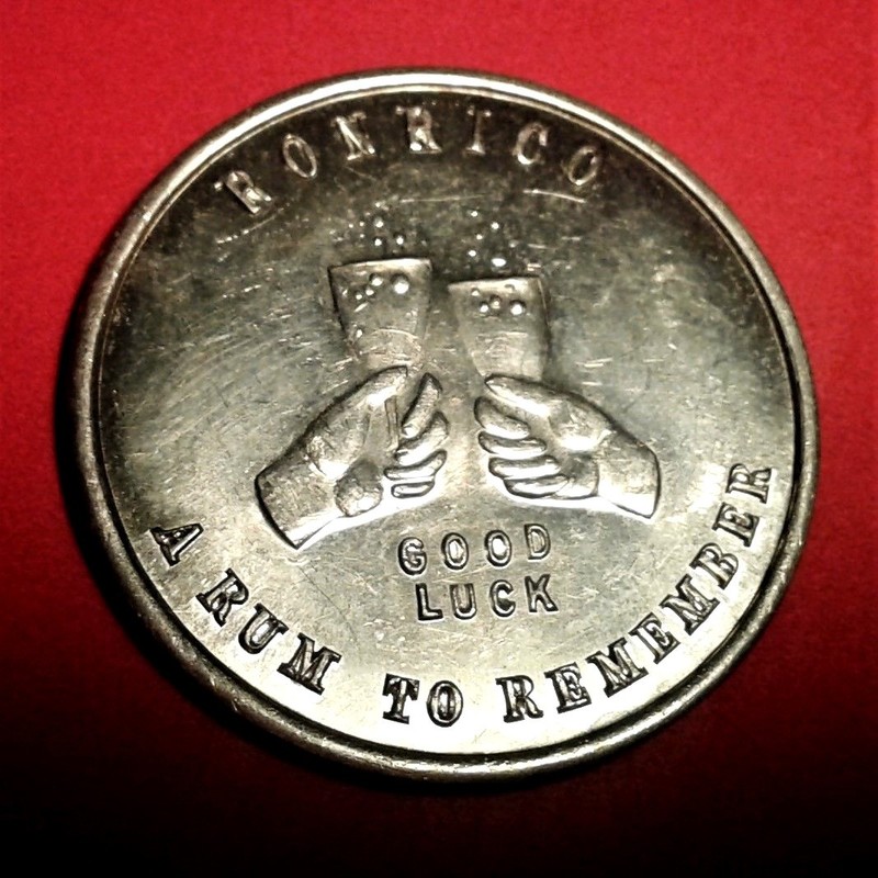 Good For Drink RONRICO RUM Lucky Coin Token Ficha Vale Ron PUERTO RICO medalla S