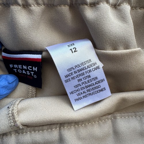 Gonna brindisi francese beige donna taglia 12 design plissettato bottoni svasati stile carino - Foto 8 di 11