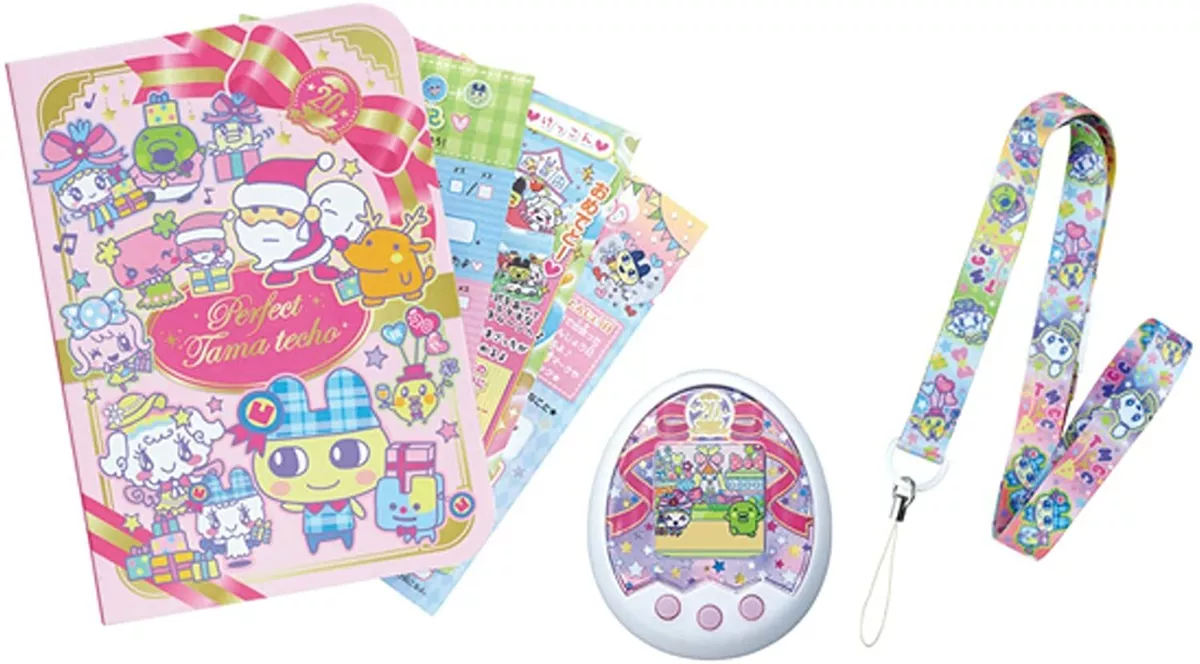 Tamagotchi Mix M!X 20th Anniversary Gift DX Set W/ Strap & Notebook & Box  Bandai