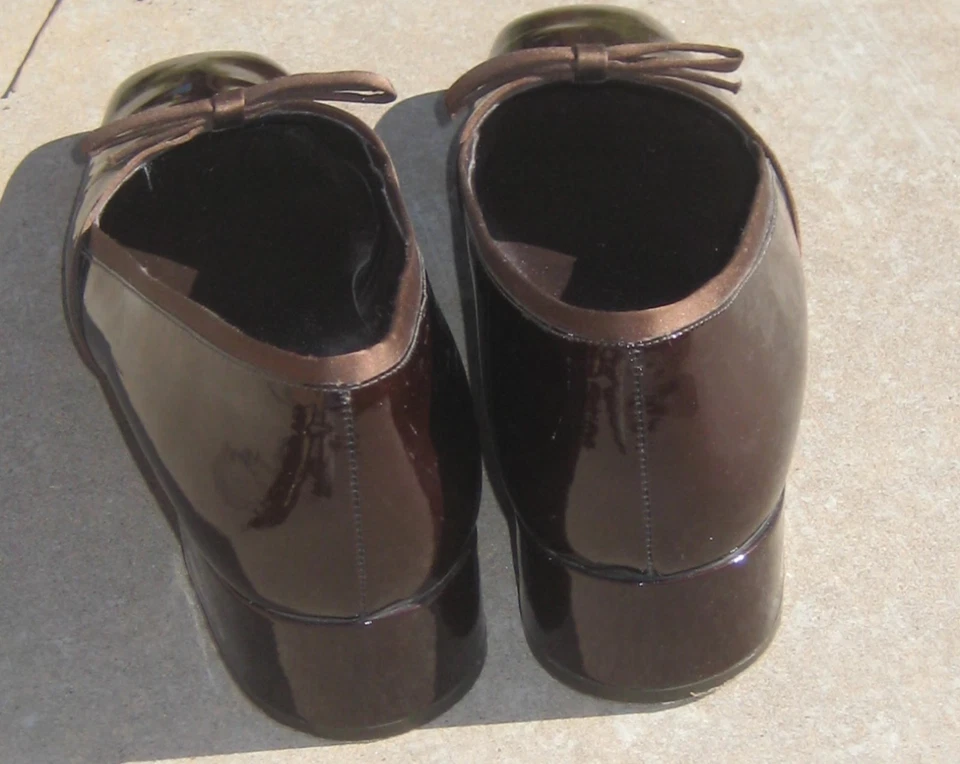 Zapatos Mod De Colección Años 60 Patton Cuero Sin Cordones Enzo Angiolini Tacón Grueso 9 EE. UU. Foto 4 de 4