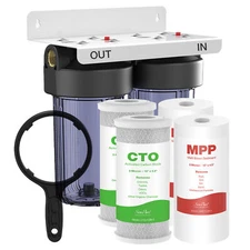 Big Blue 10" x 4.5" 2-Stage Whole House Water Filter System Water Pre-Filtration