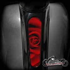 HARLEY DAVIDSON 8 INCH DASH INSERT STREET GLIDE & ROAD GLIDE - RED ROSE