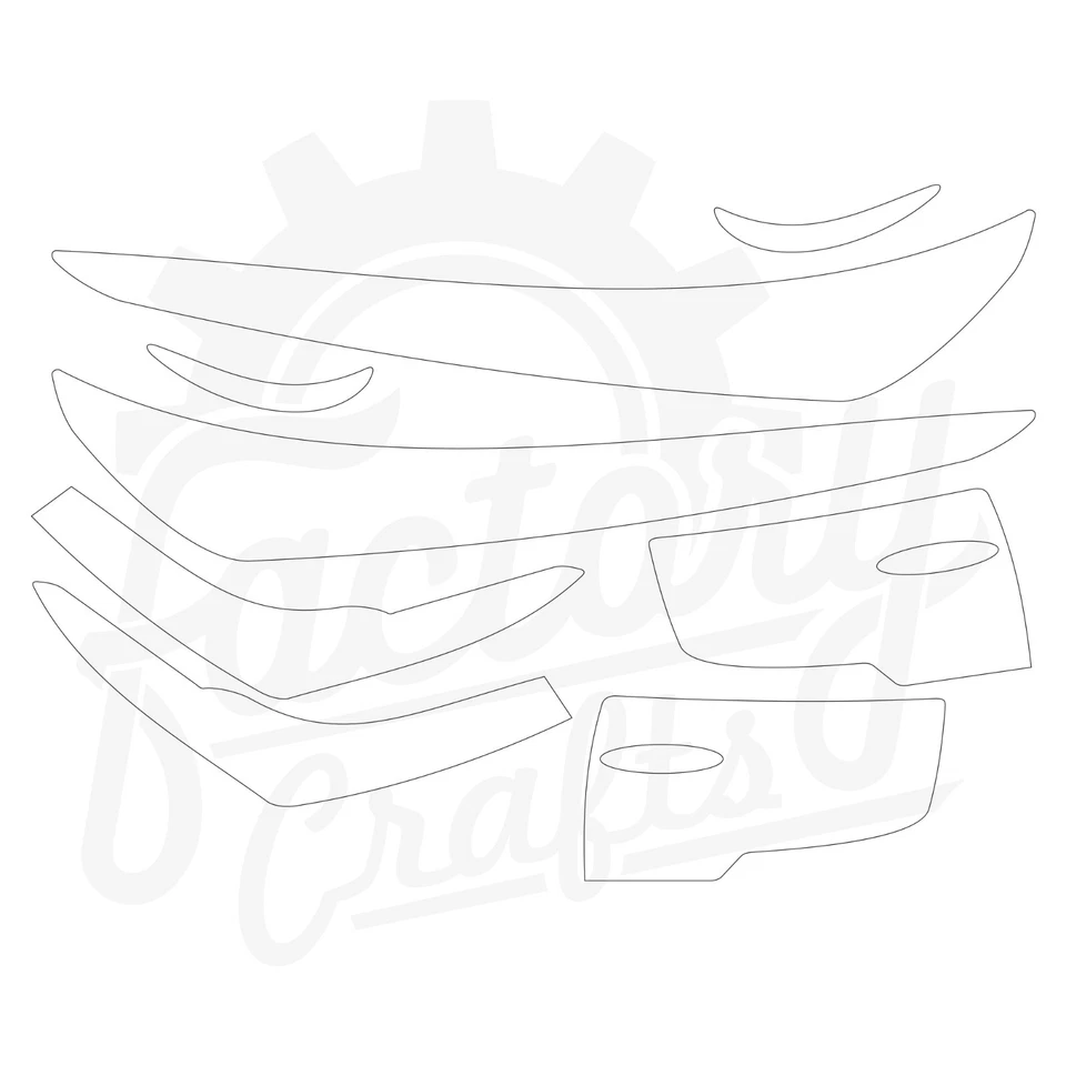 Vinyl Graphics Decal Top HLTL Covers Kit for Toyota 4Runner Gen 5 Matte Black - Image 4 of 4