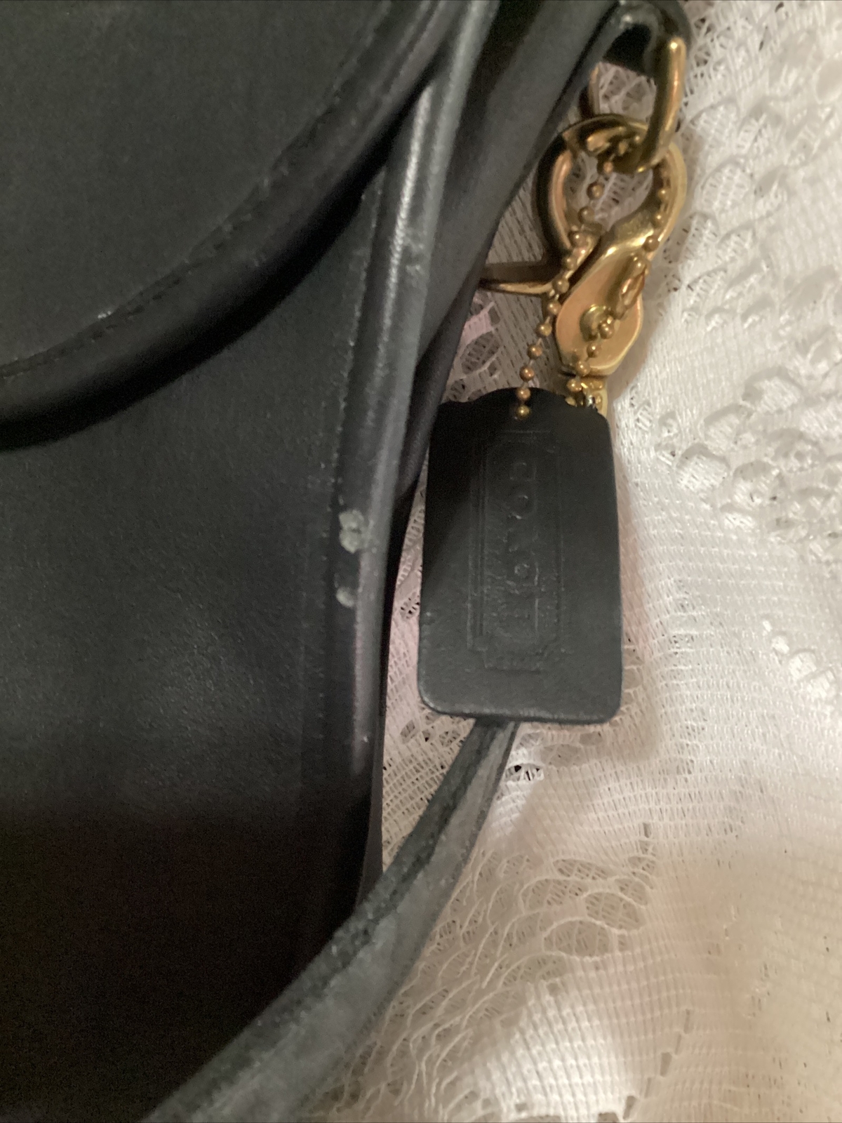 Coach Solid Black Laptop/Messenger Bag W/strap And To… Gem