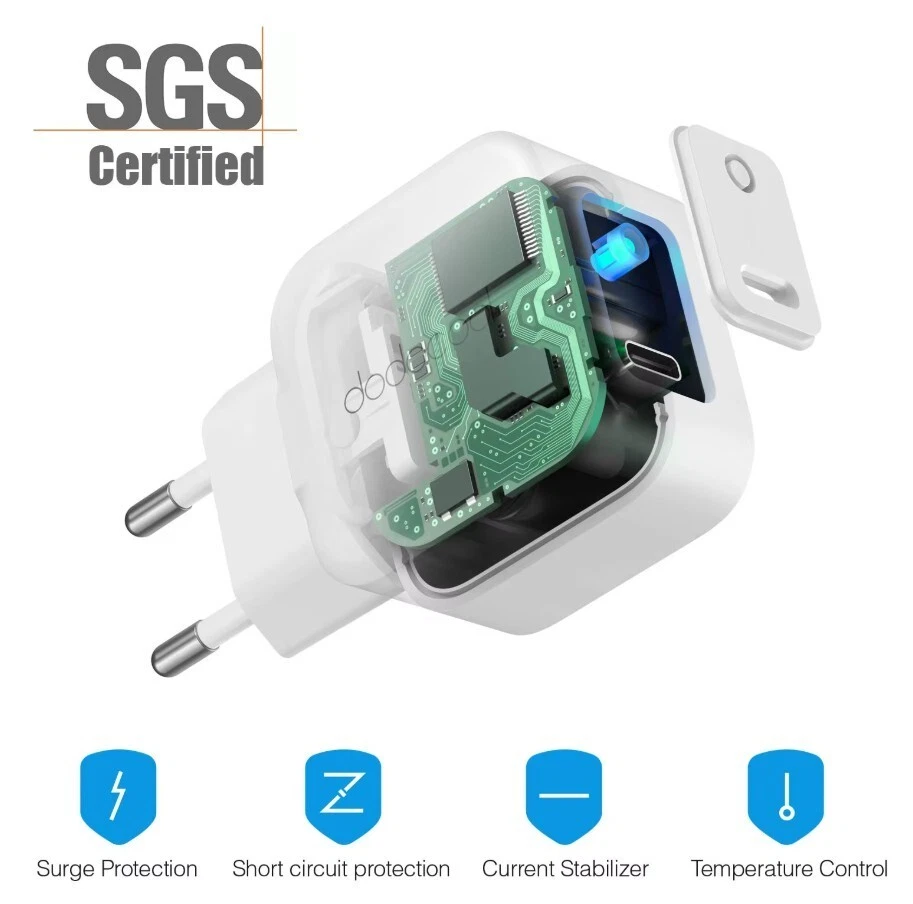 3 pcs of dodocool 20W Mini PD Charger Adapter Type-C  White - Image 4 of 4