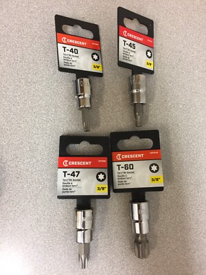 Crescent 4 pc Torx Bit Socket Bundle
