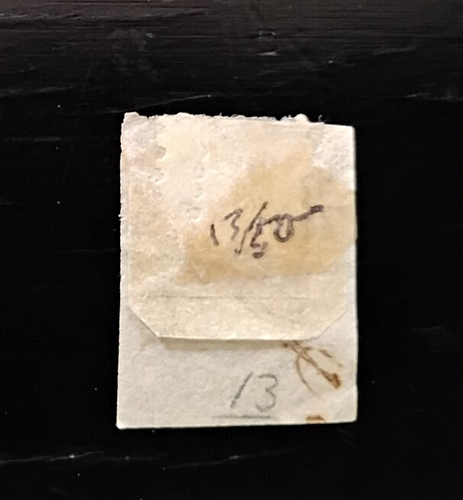 German States 1856 Saxony Scott #13 - 第 2/2 張圖片