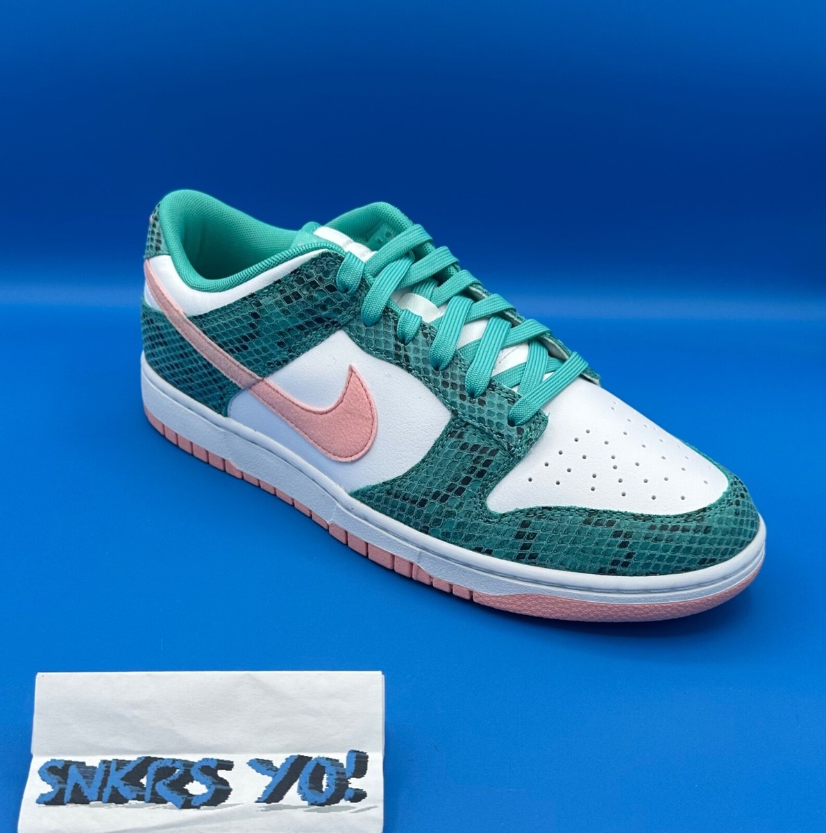Nike Dunk Low Snakeskin Washed Teal Bleached Coral (DR8577  display picture 1